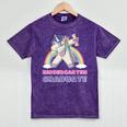 Dabbing Unicorn Kindergarten Graduation Dab Dance Girl Mineral Wash Tshirts Mineral Purple
