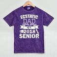 Dad Of a 2018 Senior Graduation Mineral Wash Tshirts Mineral Purple