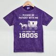 Dad Please Be Patient With Me I'm From The 1900s Vintage Premium Tri-Blend Mineral Wash Tshirts Mineral Purple
