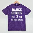 Dance Team Senior 2025 Dance Senior Night Graduation Party Mineral Wash Tshirts Mineral Purple