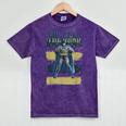 DC Comics Graduation Batman The Grad Power Stance Mineral Wash Tshirts Mineral Purple