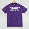 Dentist Graduation Dentist Est 2018 Tee Him Her Mineral Wash Tshirts Mineral Purple
