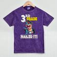 Dinosaur Graduation Cap Gown 3rd Grade Graduate Nailed It Mineral Wash Tshirts Mineral Purple