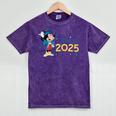 Disney Mickey Mouse Cap & Gown '25 Graduation Class Of 2025 Premium Tri-Blend Mineral Wash Tshirts Mineral Purple