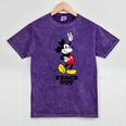 Disney Mickey Mouse Peace Out Totally Retro Graduation Mineral Wash Tshirts Mineral Purple