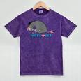 Disney Winnie The Pooh Introvert Eeyore Logo Mineral Wash Tshirts Mineral Purple