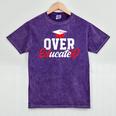 Doctor Of Education Over Educated EdD Doctorate Graduation Mineral Wash Tshirts Mineral Purple