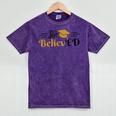 Doctor Of Education She BelievED EdD Graduation Mineral Wash Tshirts Mineral Purple