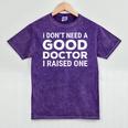 Doctor Parent Dad Mom Med School Graduation Mineral Wash Tshirts Mineral Purple