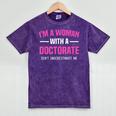 Doctoral Degree Graduation Woman With a Doctorate Mineral Wash Tshirts Mineral Purple