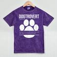 Dogtrovert Definition Introvert Dog Lover For Men Women Girls Kids Mineral Wash Tshirts Mineral Purple