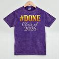 Done Class Of 2026 Graduation Mineral Wash Tshirts Mineral Purple