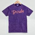 Doula Shirt Tee Heart Midwife Childbirth Graduation Mineral Wash Tshirts Mineral Purple