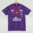 Earned It 2023 For Nurse Graduation Or RN LPN Class Of Mineral Wash Tshirts Mineral Purple