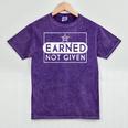 Earned Not Given Police Graduation Deputy Sheriff Mineral Wash Tshirts Mineral Purple