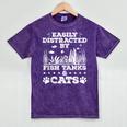 Easily Distracted By Fish Tanks And Cats Lover Introvert Mineral Wash Tshirts Mineral Purple Easily Distracted By Fish Tanks And Cats Lover Introvert Mineral Wash Tshirts Mineral Purple