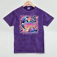 EAT THE RICH 90S NOSTALGIA WHALE ORCA YAHCT RETRO Mineral Wash Tshirts Mineral Purple