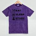 Eat Sleep Study For Bar Exam Lawyer Graduation Mineral Wash Tshirts Mineral Purple