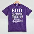 EdD Doctor Of Education Graduation For Doctoral Degree Mineral Wash Tshirts Mineral Purple