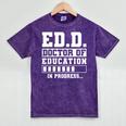 EdD Doctor Of Education In Progress EdD Graduation Mineral Wash Tshirts Mineral Purple