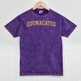 Edumacated Grad College Graduation Mineral Wash Tshirts Mineral Purple