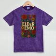 Elder Emo Floral Gothic Vintage Nostalgia Mineral Wash Tshirts Mineral Purple