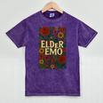 Elder Emo Floral Gothic Vintage Nostalgia Mineral Wash Tshirts Mineral Purple