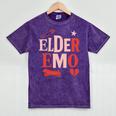 Elder Emo Retro Punk Typography Nostalgia Mineral Wash Tshirts Mineral Purple