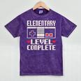 Elementary Level Complete Gamer Class Of 2025 Graduation Mineral Wash Tshirts Mineral Purple