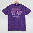 Elementary Middle School High School College Graduation Mineral Wash Tshirts Mineral Purple
