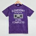 Elementary School Graduation Level Complete Gamer Mineral Wash Tshirts Mineral Purple