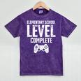 Elementary School Level Complete Gamer Graduate Graduation Mineral Wash Tshirts Mineral Purple
