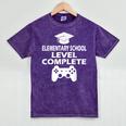 Elementary School Level Complete Gamer Graduation Day 2024 Mineral Wash Tshirts Mineral Purple
