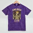 Emo Mom Club Still Rockin Skeleton Nostalgia Women Mother Mineral Wash Tshirts Mineral Purple