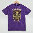 Emo Mom Club Still Rockin Skeleton Nostalgia Women Mother Mineral Wash Tshirts Mineral Purple