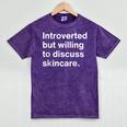 Esthetician Introverted Willing To Discuss Skincare Mineral Wash Tshirts Mineral Purple