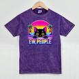 Ew Cat Misanthrope Introvert Synthwave 80s Mineral Wash Tshirts Mineral Purple Ew Cat Misanthrope Introvert Synthwave 80s Mineral Wash Tshirts Mineral Purple