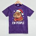 Ew People Capybara Christmas Introvert Holiday Humor Mineral Wash Tshirts Mineral Purple Ew People Capybara Christmas Introvert Holiday Humor Mineral Wash Tshirts Mineral Purple