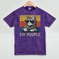 Ew People Introvert Cat Lover Crazy Vintage Cat Lady Mineral Wash Tshirts Mineral Purple