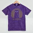 Ew People Introvert Cat Meow Cat Lover Men Women Kids Mineral Wash Tshirts Mineral Purple