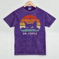 Ew People Retro Cat Cat Lover Introvert Mineral Wash Tshirts Mineral Purple Ew People Retro Cat Cat Lover Introvert Mineral Wash Tshirts Mineral Purple
