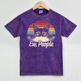 Ew People Retro Cat Vintage Anti Social Introvert Mineral Wash Tshirts Mineral Purple