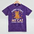 Excuse For Introverts My Cat Doesnt Like You Cat Mineral Wash Tshirts Mineral Purple