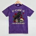 F-CAW-F I'm Reading Crow Book Lover Introvert Meme Mineral Wash Tshirts Mineral Purple F-CAW-F I'm Reading Crow Book Lover Introvert Meme Mineral Wash Tshirts Mineral Purple