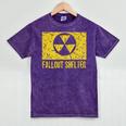 Fallout Shelter Nuclear War Radioactive Nostalgia T-Shirt Mineral Wash Tshirts Mineral Purple