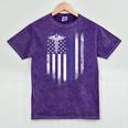 Family Nurse Practitioner Flag FNP Nursing Graduation Mineral Wash Tshirts Mineral Purple