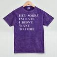 Fashionably Late Reluctant Arrival Humor For Introverts Mineral Wash Tshirts Mineral Purple Fashionably Late Reluctant Arrival Humor For Introverts Mineral Wash Tshirts Mineral Purple
