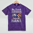 My Favorite Airman Calls Me Nana Air Force Graduation Nana Mineral Wash Tshirts Mineral Purple