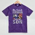 My Favorite Airman Calls Me Son Air Force Graduation Son Mineral Wash Tshirts Mineral Purple