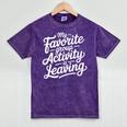 My Favorite Group Activity Is Leaving Introvert Social Mineral Wash Tshirts Mineral Purple